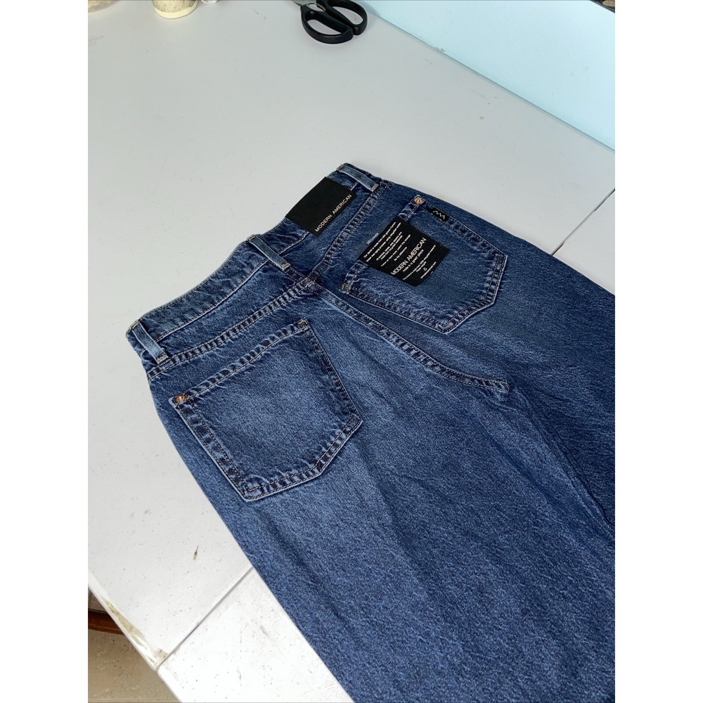Modern American Topanga Women's Jeans Size 25 High Wide Pinnacle Blue MAW234075 - Picture 7 of 8